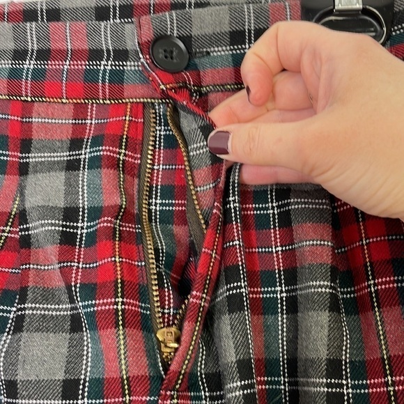 Urban Renewal linen high waisted pleats plaid pants made in USA - Picture 5 of 9